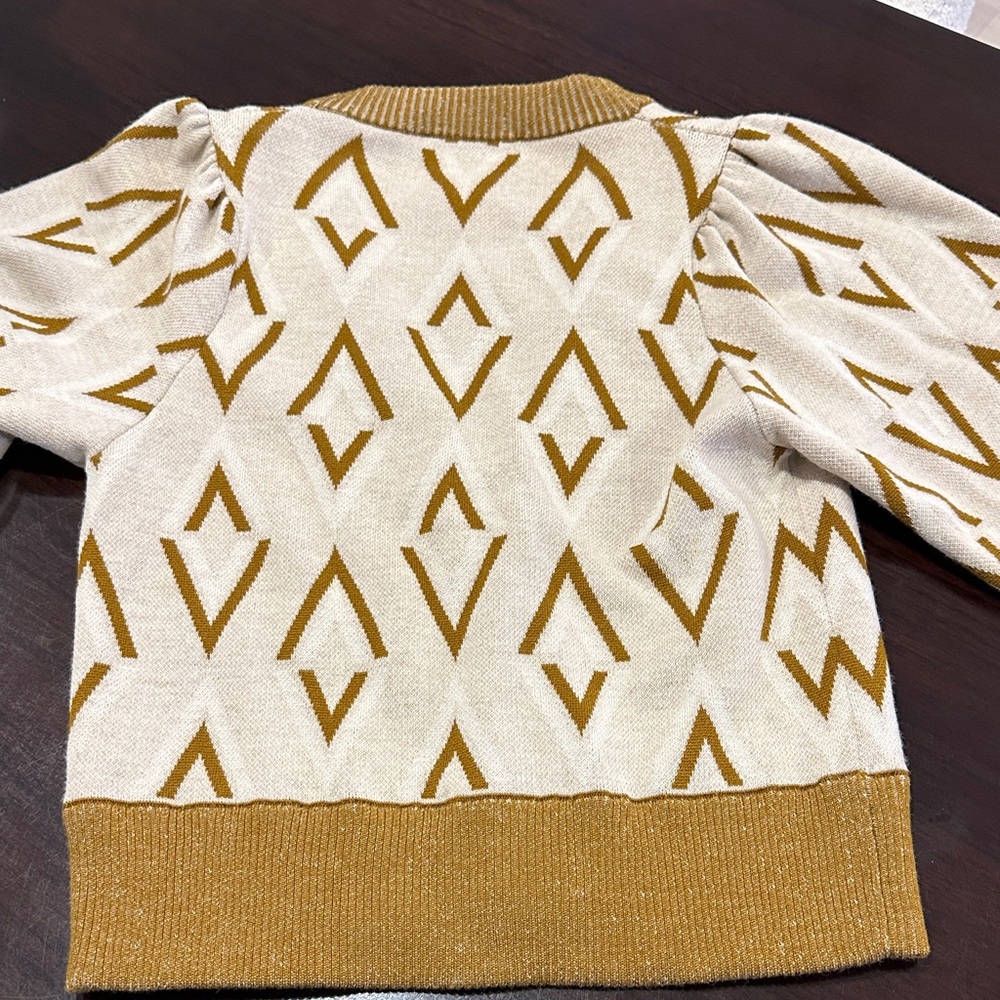 Autumn Adeigbo Tan and Cream Cardigan - Picture 5 of 6